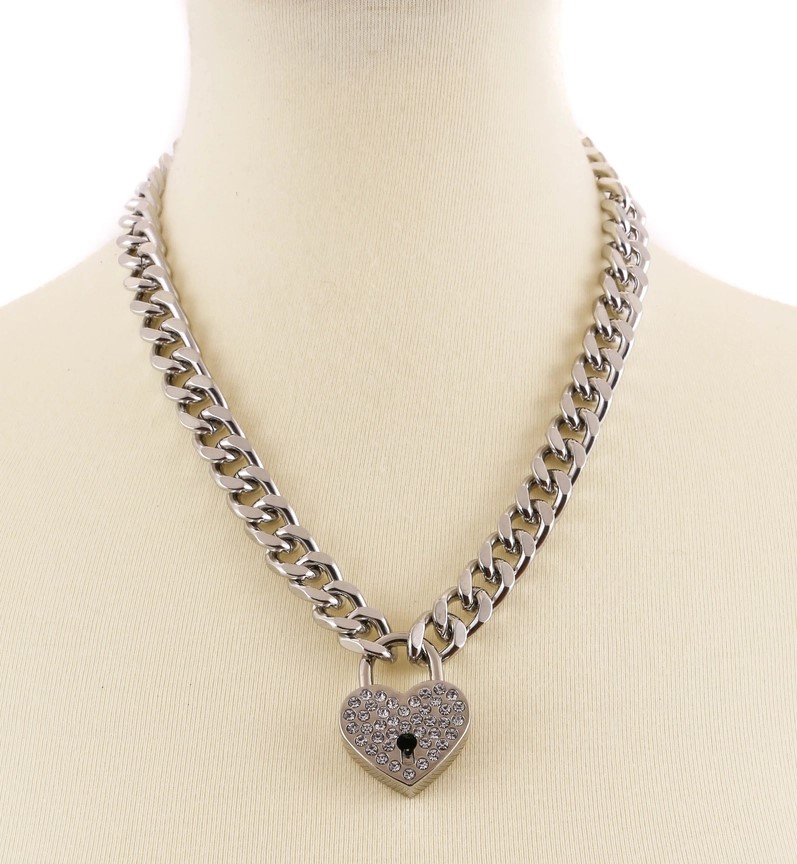 Chain Heart Padlock Necklace RHN