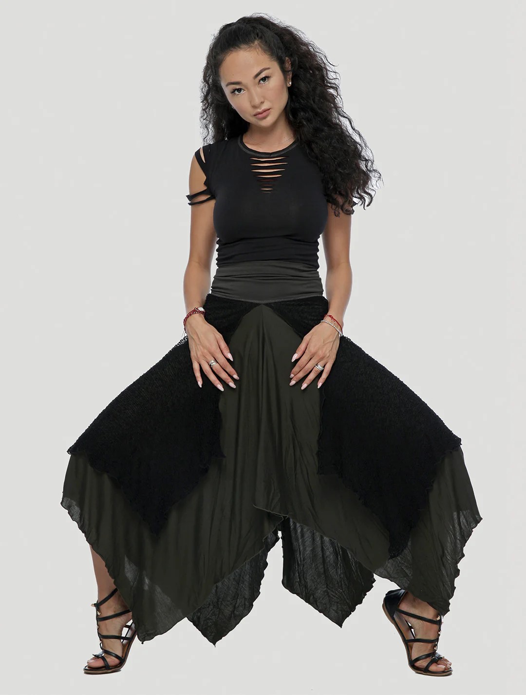 Le Skirt (Olive Black)