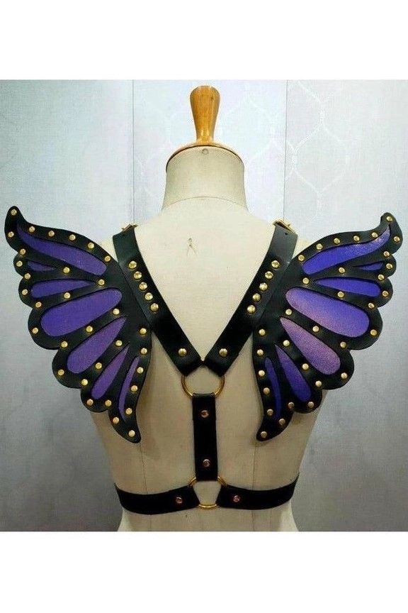 Faux Leather P/G Butterfly Wing