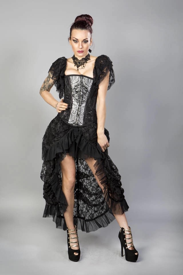 Elvira Long Victorian Goth Skirt MD